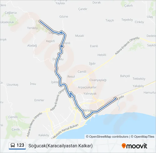 123 Bus Line Map