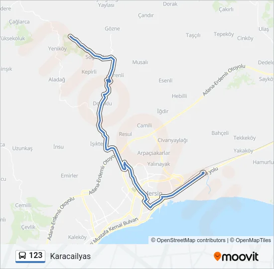 123 Bus Line Map