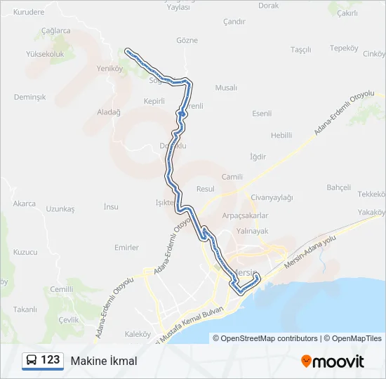 123 Bus Line Map