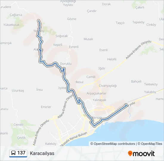 137 Bus Line Map