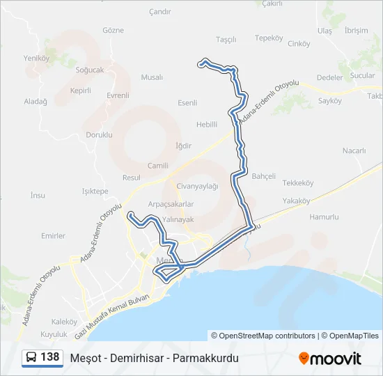 138 Bus Line Map