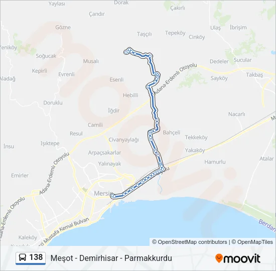 138 Bus Line Map