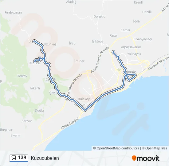 139 Bus Line Map