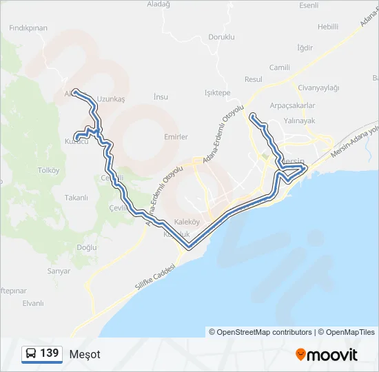 139 Bus Line Map