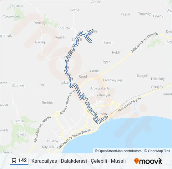 142 Bus Line Map