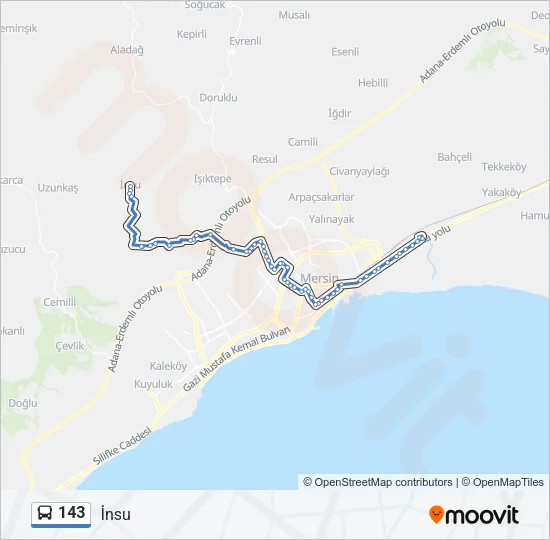 143 Bus Line Map