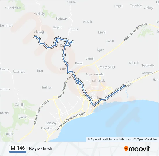 146 Bus Line Map