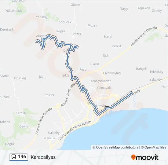 146 Bus Line Map