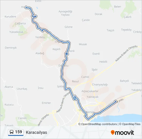 159 Bus Line Map
