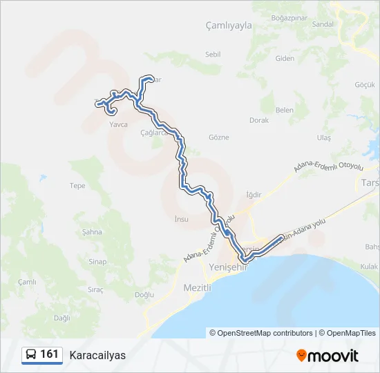 161 Bus Line Map