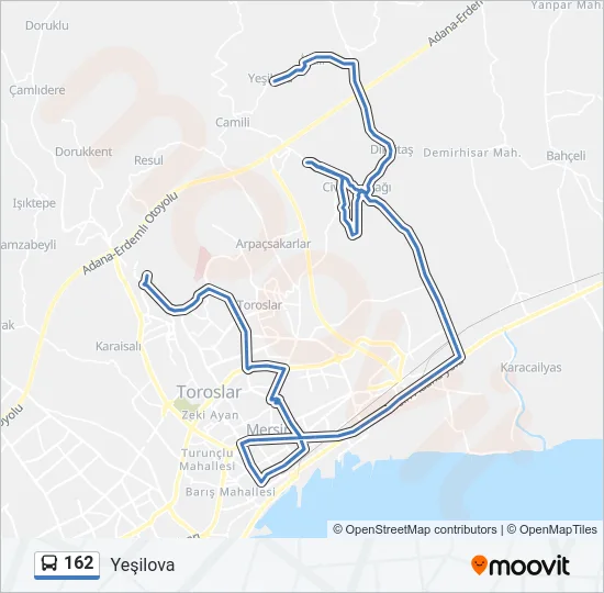 162 Bus Line Map
