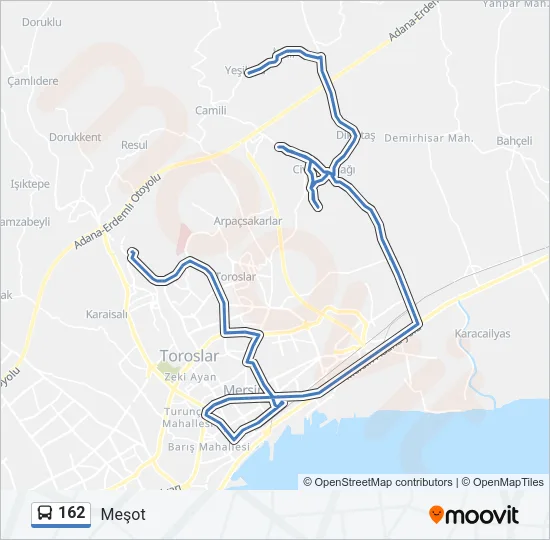 162 Bus Line Map