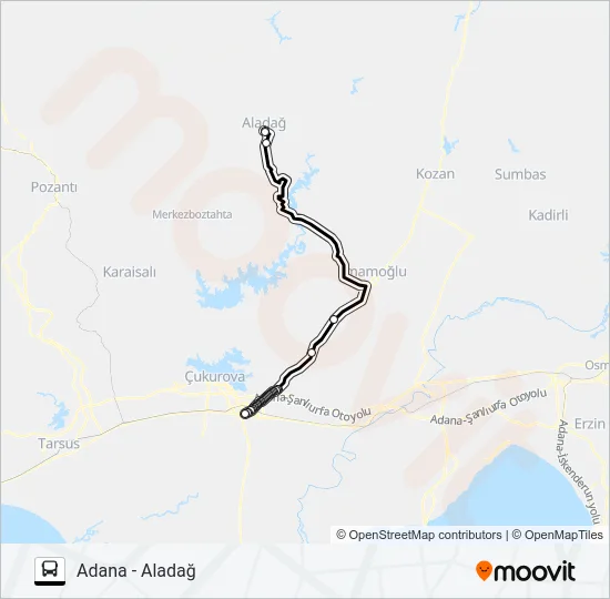 ALADAĞ KOOP Bus Line Map
