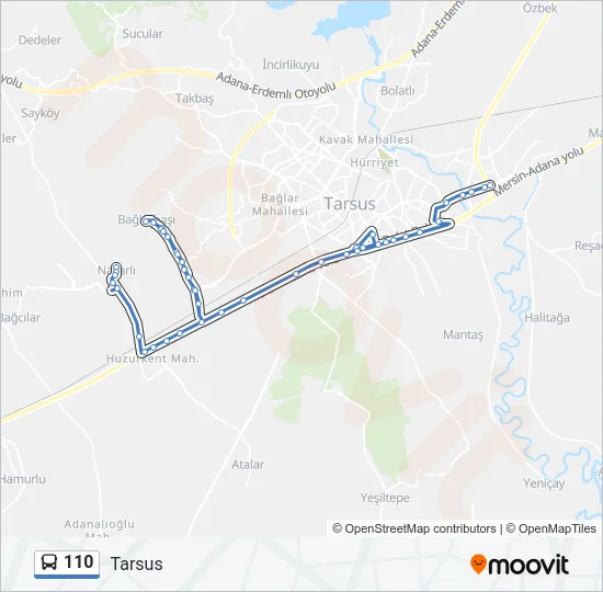 110 Bus Line Map