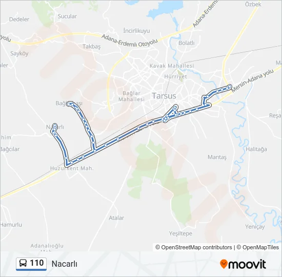 110 Bus Line Map