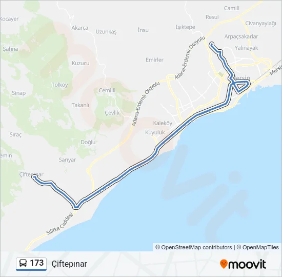 173 Bus Line Map