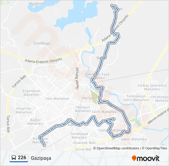 226 Bus Line Map