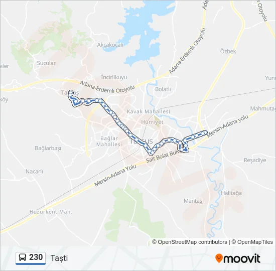 230 Bus Line Map