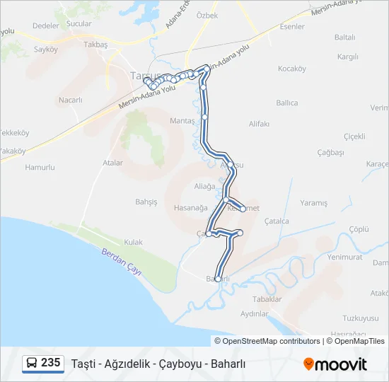 235 Bus Line Map