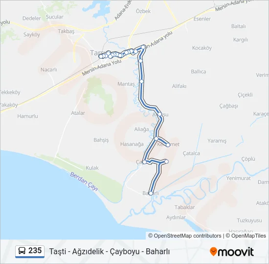 235 Bus Line Map