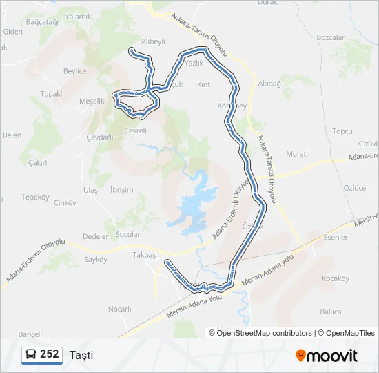 252 Bus Line Map