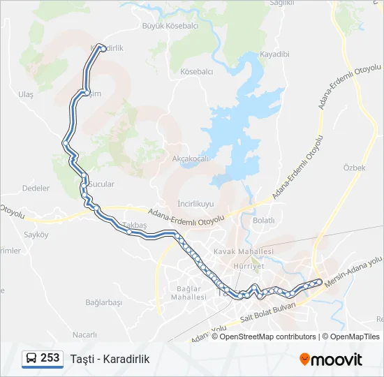 253 Bus Line Map