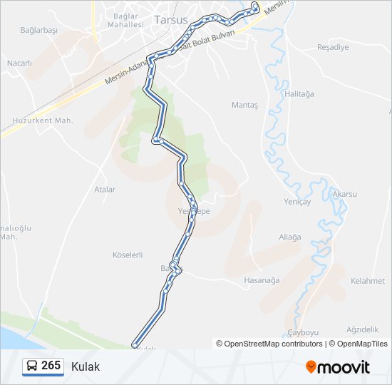 265 bus Line Map