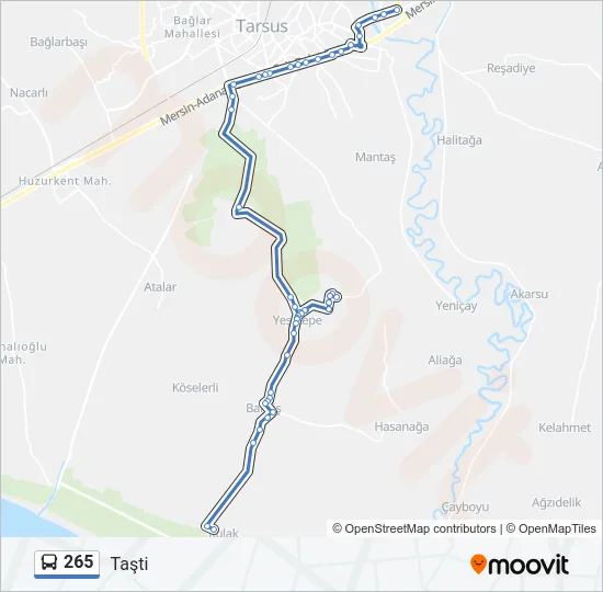 265 Bus Line Map