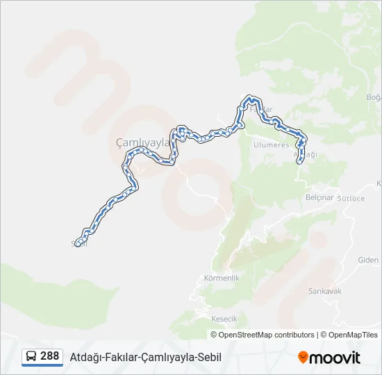288 Bus Line Map