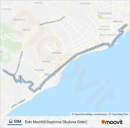 50M Bus Line Map