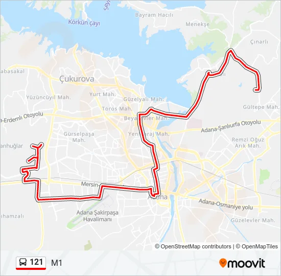121  Line Map