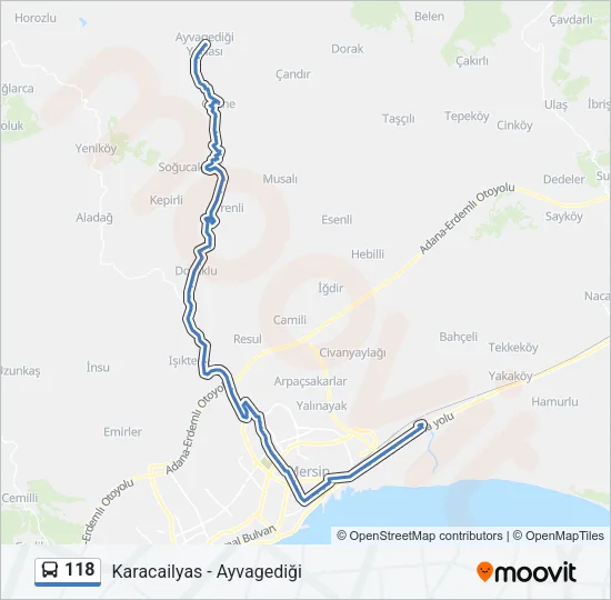 118 Bus Line Map