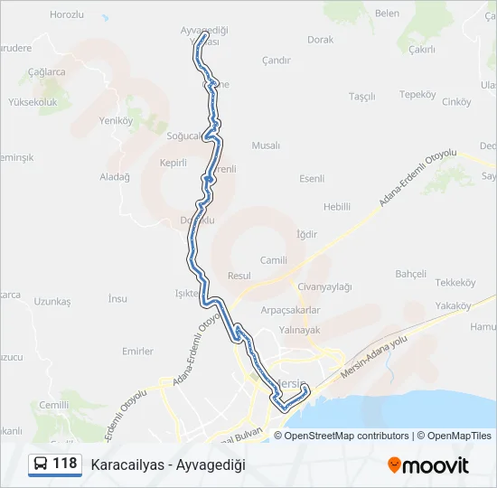 118 Bus Line Map
