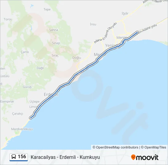 156 Bus Line Map