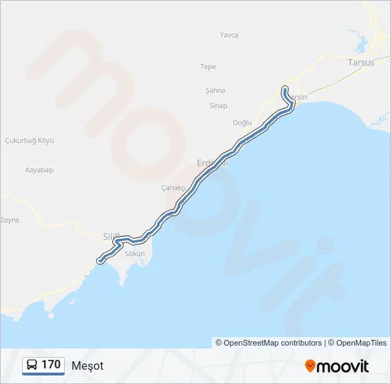 170 Bus Line Map
