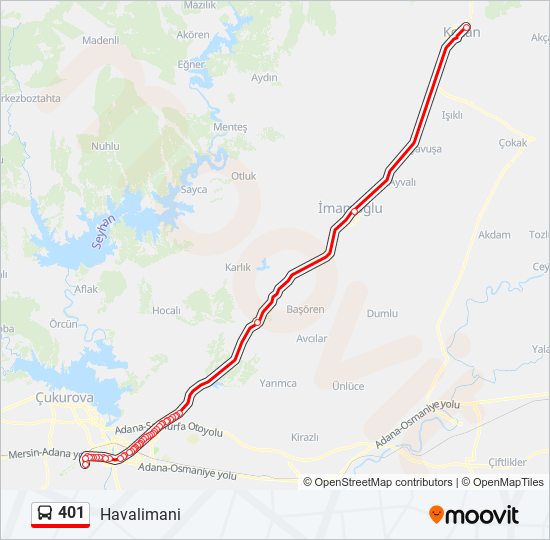 401 bus Line Map