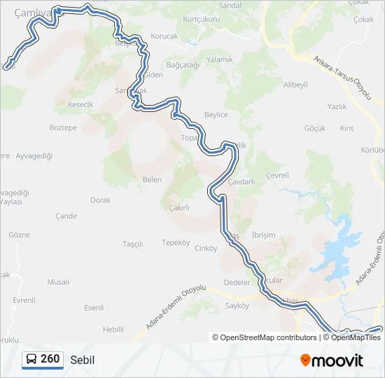260 Bus Line Map