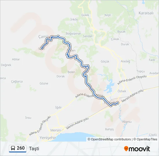 260 Bus Line Map