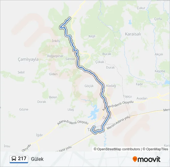 217 Bus Line Map