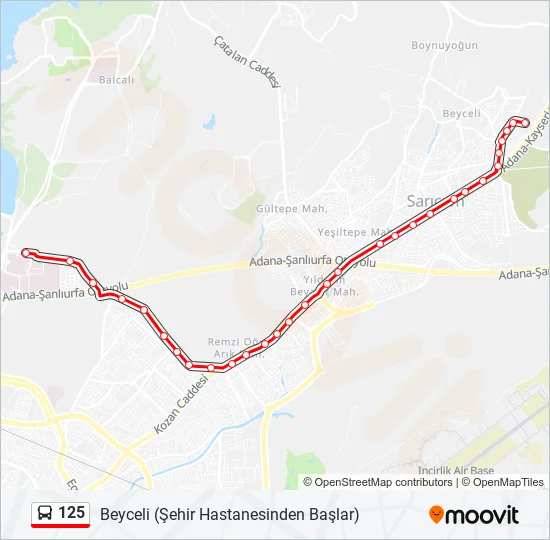 125  Line Map