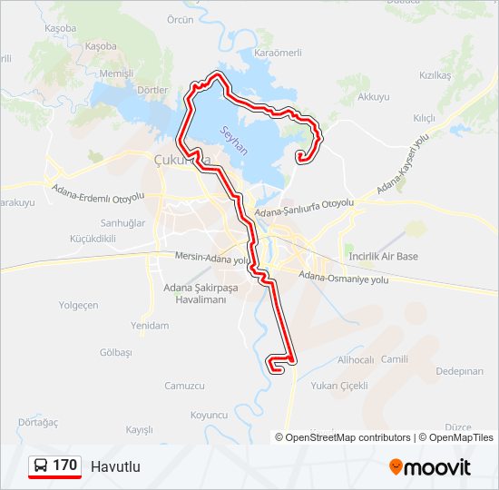 170 bus Line Map