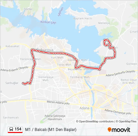 154  Line Map