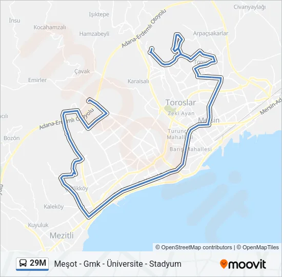 29M Bus Line Map