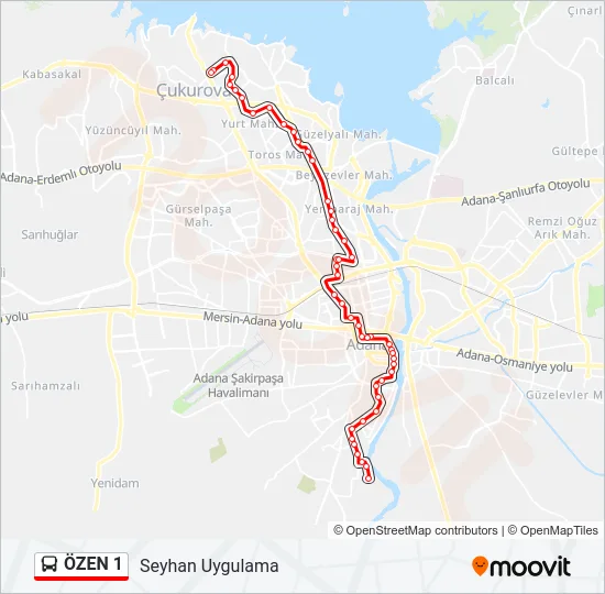 ÖZEN 1 Bus Line Map