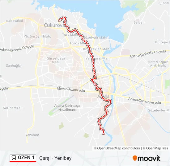 ÖZEN 1 Bus Line Map