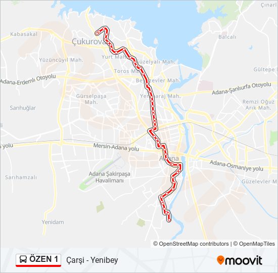 ÖZEN 1 bus Line Map