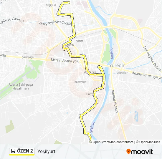 ÖZEN 2 Bus Line Map