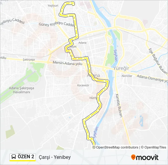 ÖZEN 2 Bus Line Map