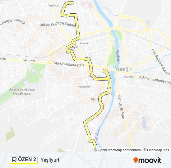 ÖZEN 2 bus Line Map
