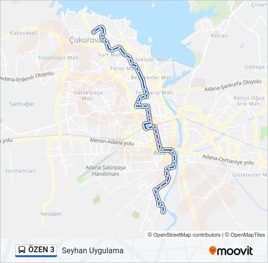 ÖZEN 3 Bus Line Map